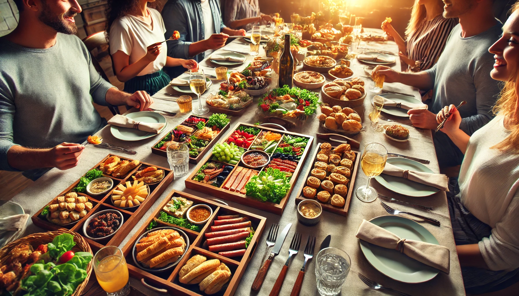 tray with food