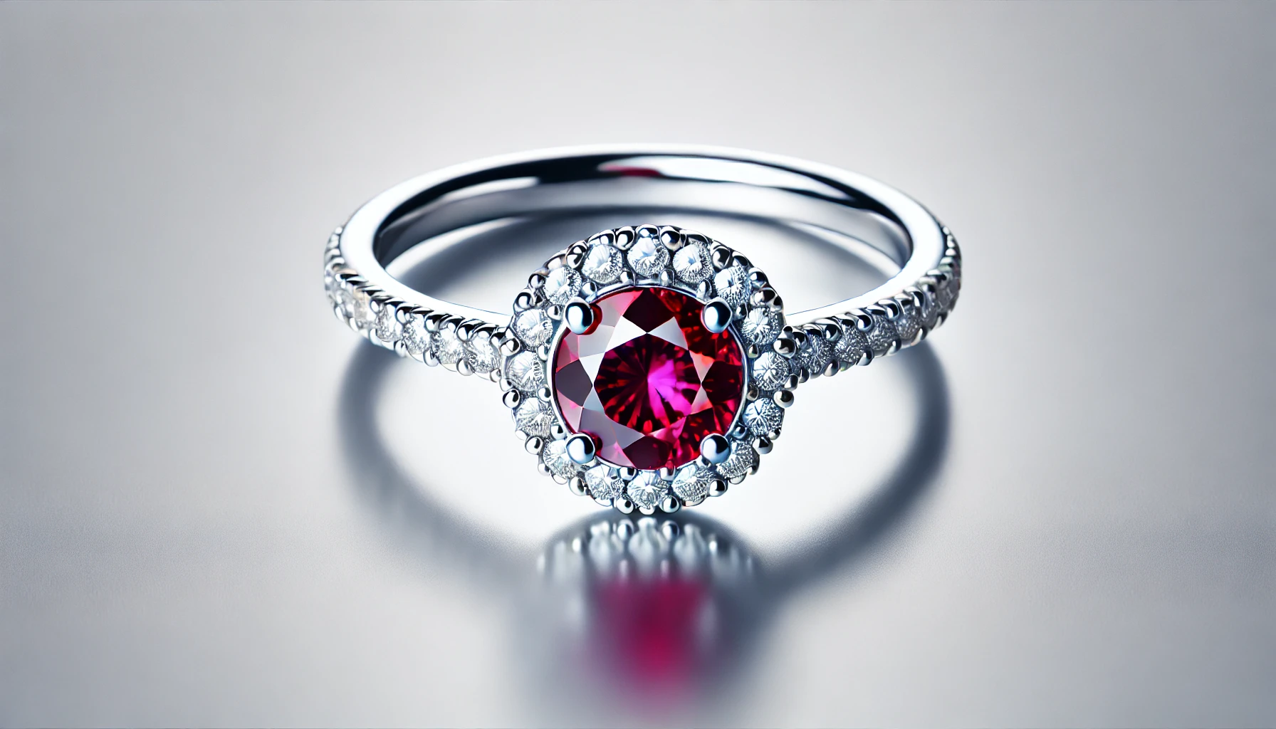 diamond and ruby infinity ring